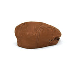 ~1990's LLBEAN BROWN LEATHER HUNTING CAP...XL