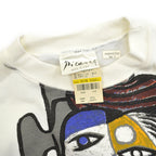 1980s Deadstock Picasso "Woman Sitting in Front of a Window" All Over Print Sweatshirt... L