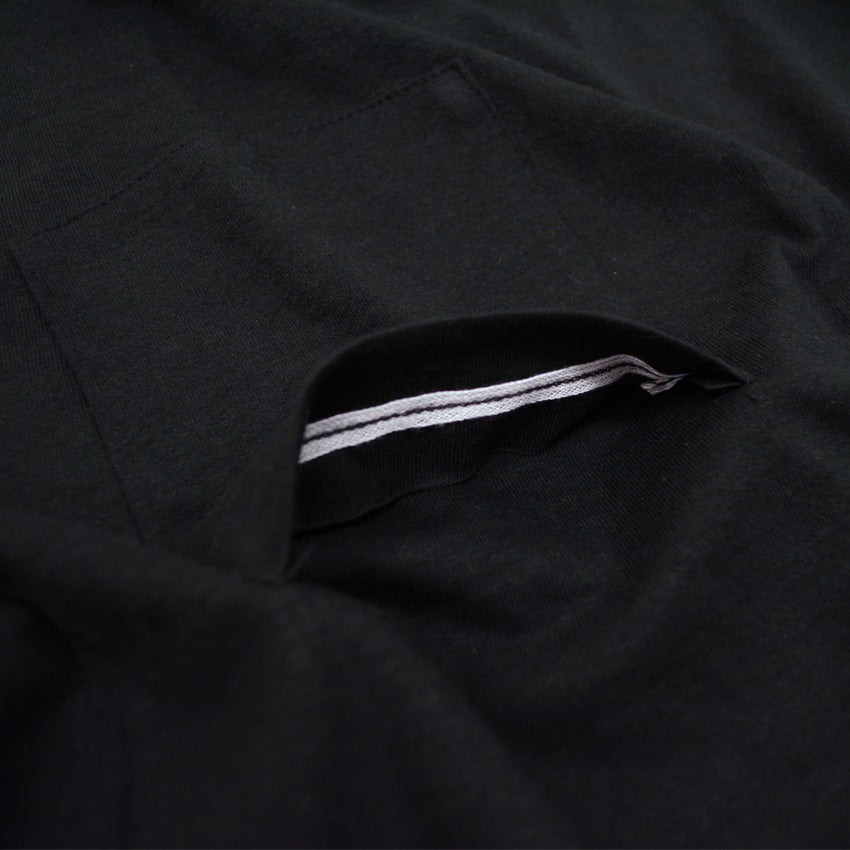 ~1990's Deadstock FRUIT OF THE LOOM POCKET-T BLACK... L