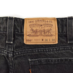1990's Levi's 550 BLACK DENIM SHORTS... W36 L00