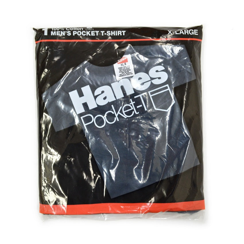 1986' Deadstock Hanes Pocket-T Black... XL
