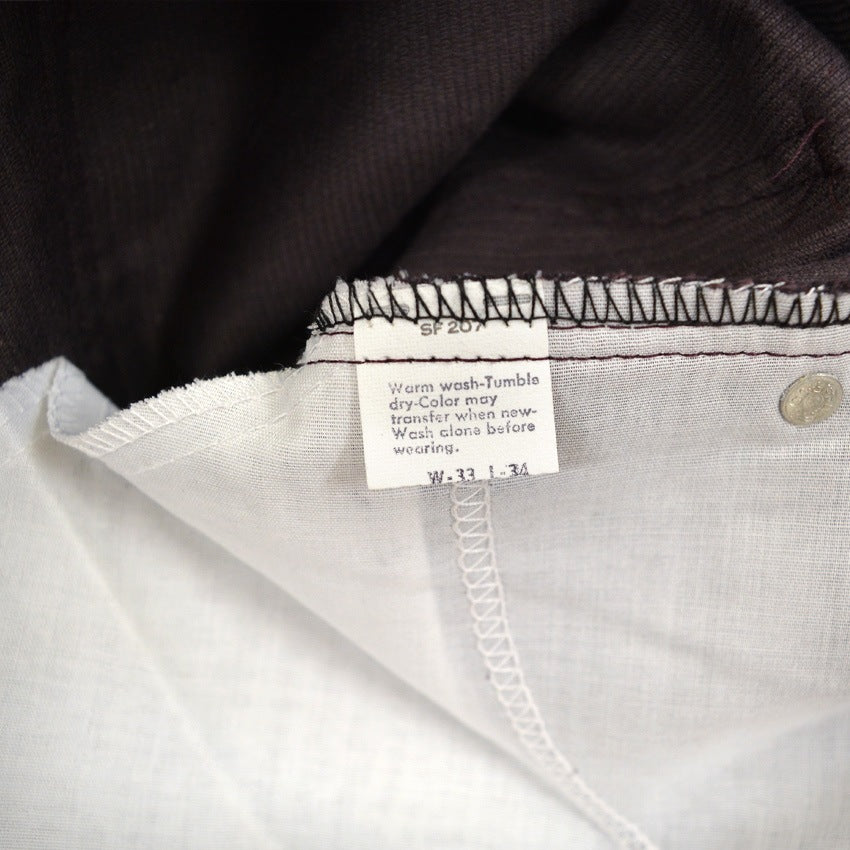 1980's Deadstock Levi's 505 Brown Cord's Pants... W32 L30