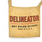 ~1930's DELINEATOR BOY SALES DIVISION MAGAZINE DELIVERY BAG...