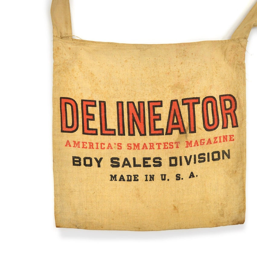 ~1930's DELINEATOR BOY SALES DIVISION MAGAZINE DELIVERY BAG...