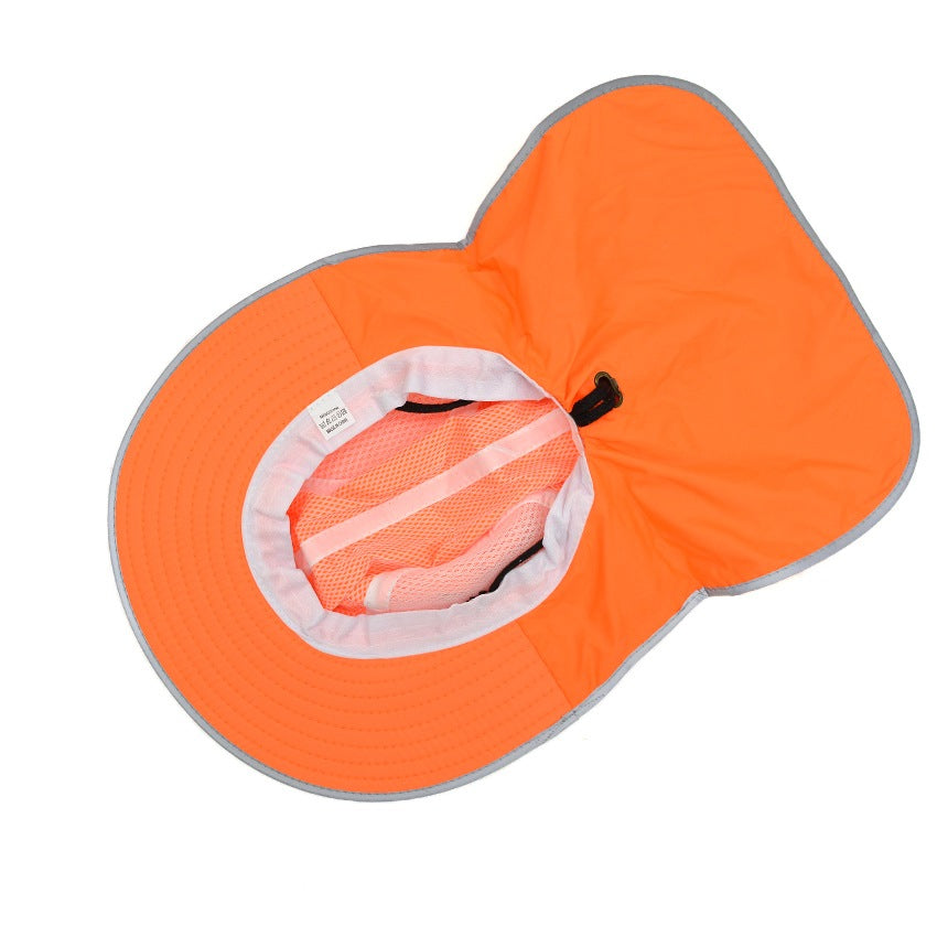 ORANGE SUNSHIELD HAT...