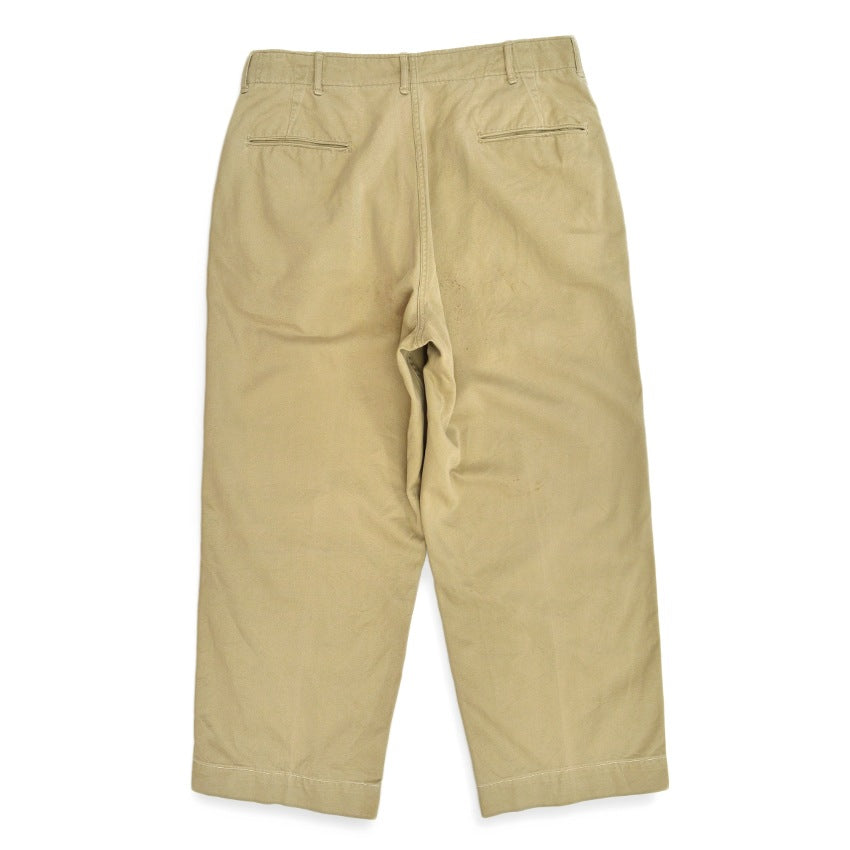 1940's USARMY TROUSERS COTTON KAHKI CHINO... W32.5 L26