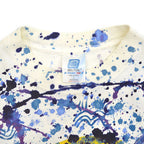 1990's BELTON Abstract Art Painting T-shirt... L