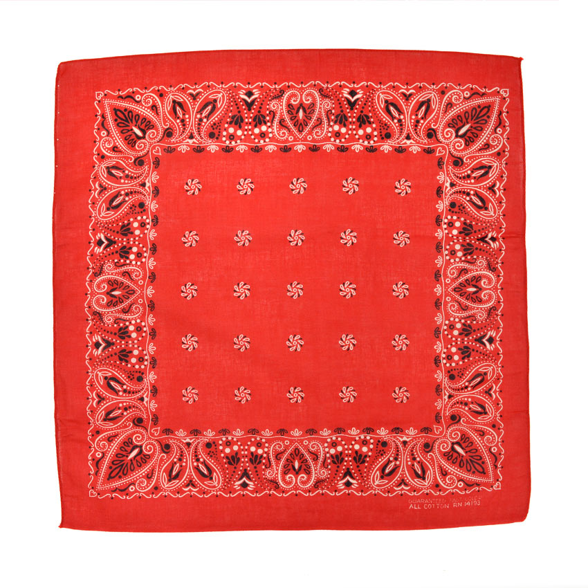 DEADSTOCK WAMCRAFT BANDANA RED PAISLEY ... Set of 3