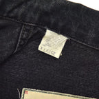 1980s Lee RIDER BLACK DENIM BIG SIZE with oversized patch... XL