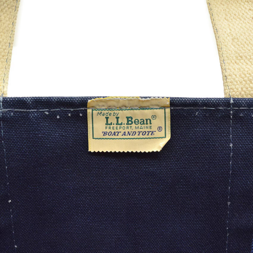 1980's LLBEAN DELUXE BOAT AND TOTE NAVY & RED MINT... LARGE