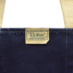 1980's LLBEAN DELUXE BOAT AND TOTE NAVY & RED MINT... LARGE