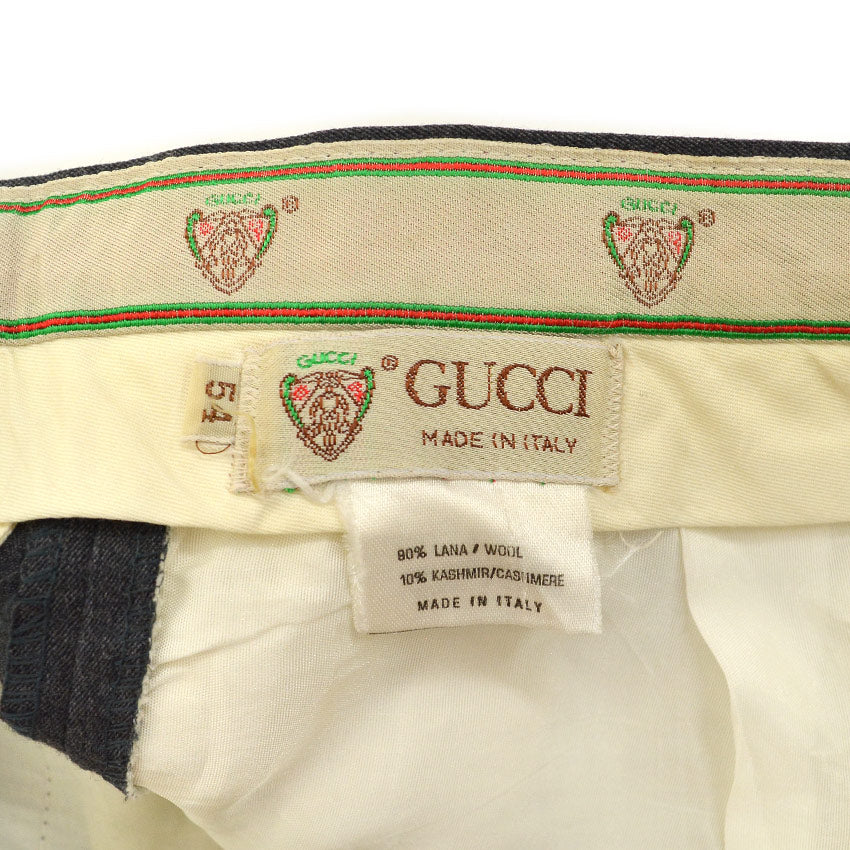 1980s Gucci Old Gucci Charcoal Grey Wool Slacks... W37 L28