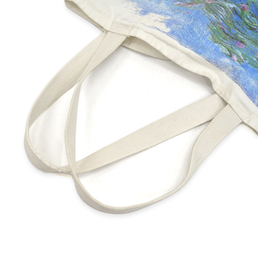 1990s Stafford Blaine Monet Water Lilies Art Tote Bag...