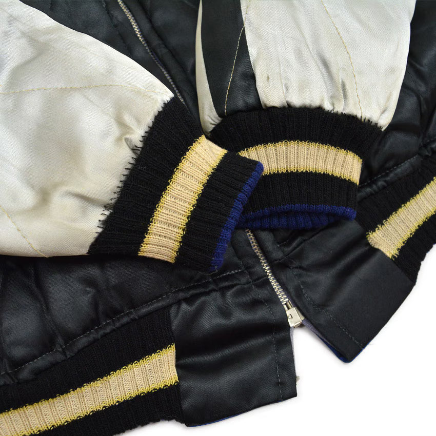 ~1950s JAPAN SOUVENIR JACKET (Sukajan) - Eagle & Tiger design, Cherry zipper...