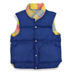 〜1980's PRINT PATCHWORK REVERSIBLE GOOSE DOWN VEST ...