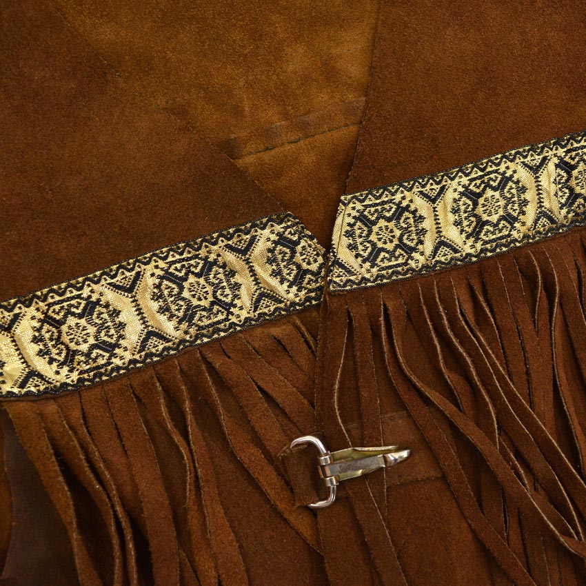 1970's WESTERN LEATHER WEAR FRINGE LEATHER VEST ...
