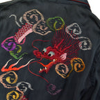 1950's~ JAPAN SOUVENIR EMBROIDERY SUKA GOWN... Fits like L