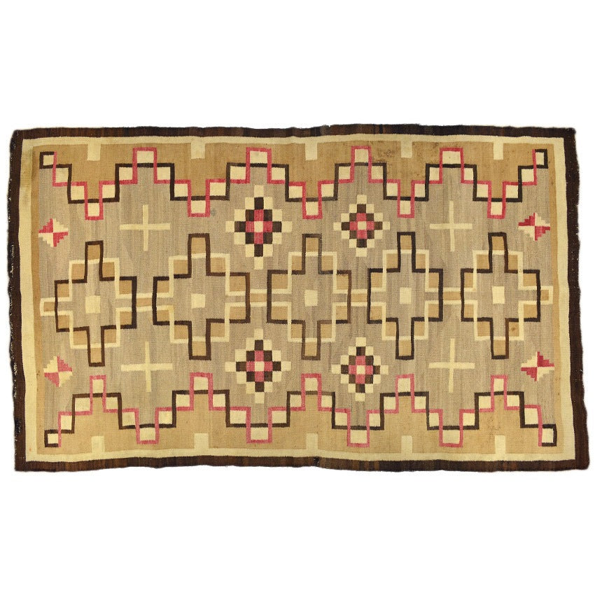 c.1920's J.B.MOORE CRYSTAL LATTICE NAVAJO RUG ... 214cm×125cm