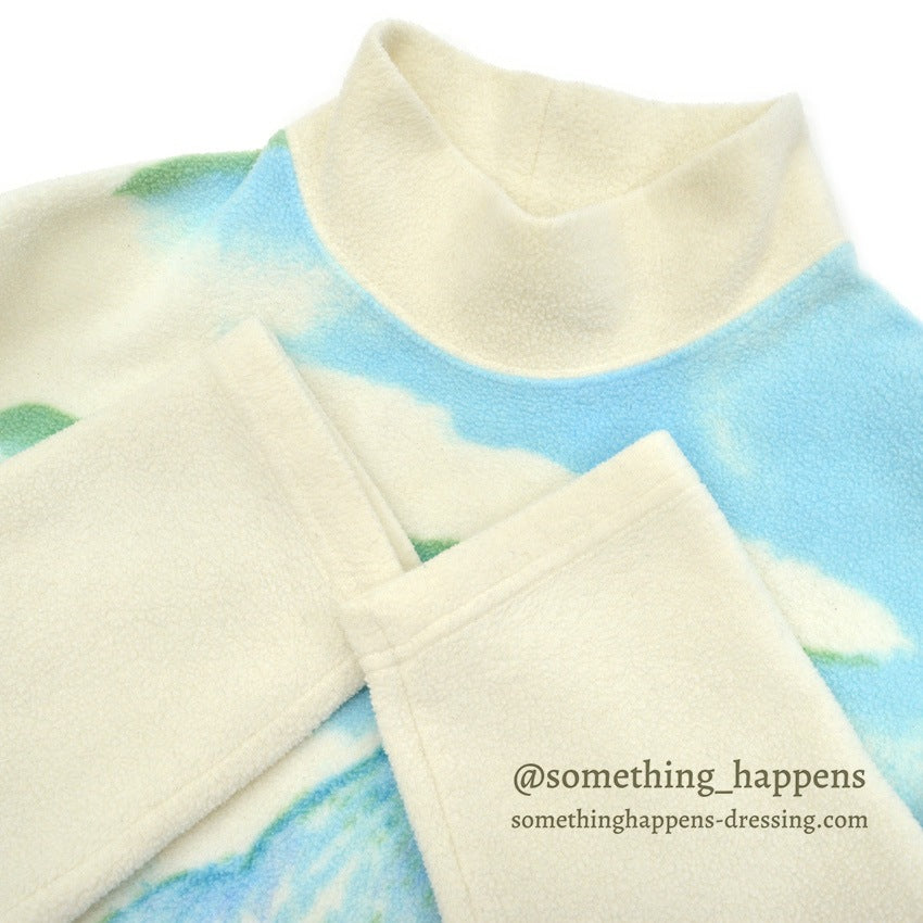 1990's CATALINA POLAR BEAR MOCK NECK FLEECE ...