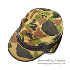 1960s LL Bean Hunting Camo Cap with cursive tag...