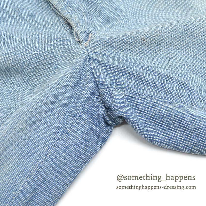 ~1940's PIN CHECK COTTON WORK TROUSERS...W35 L29