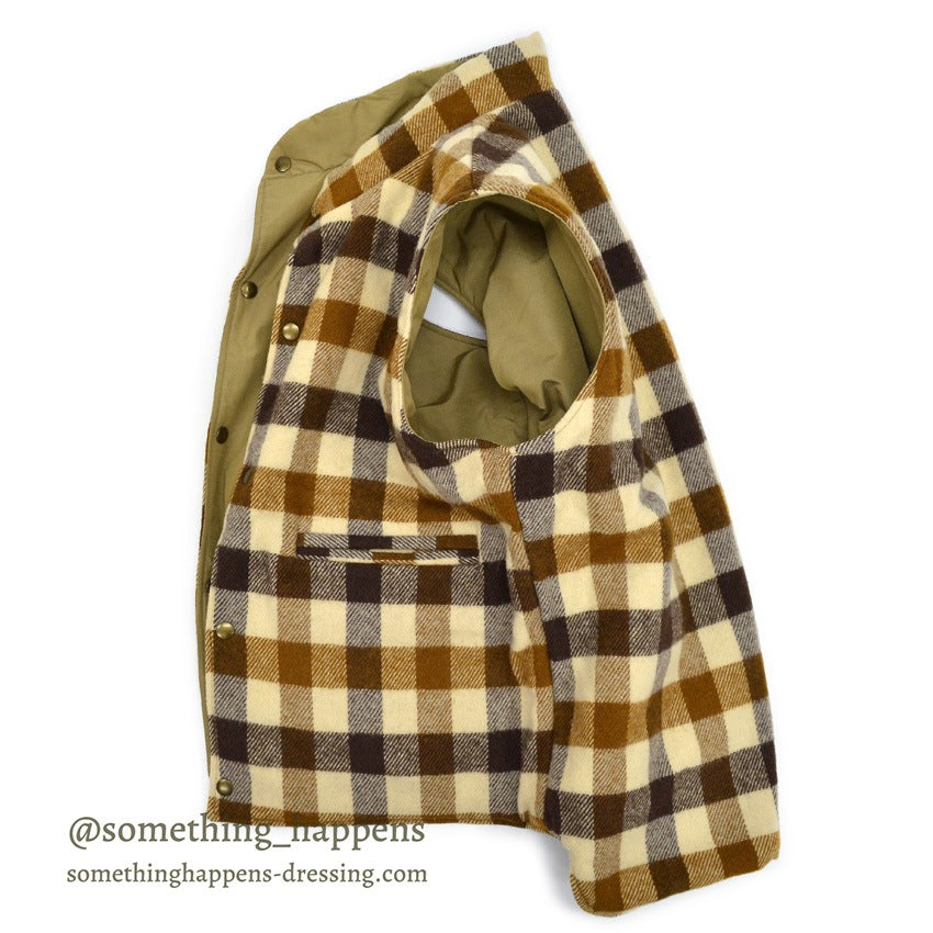 1970's L.L.BEAN REVERSIBLE VEST TAN ... L