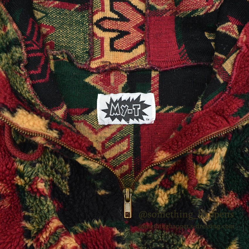 〜1990's MY-T POPCORN FLEECE PULLOVER JACKET ... M