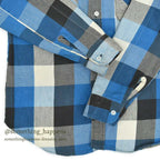 1970's BIGYANK BLOCK PLAID FLANNEL SHIRT... M