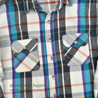 1970's~ FIVE BROTHER PLAID FLANNEL SHIRT...L