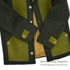 1950's~ PENDLETON UNUSUAL FOREST GREEN WOOL JACKET ... Fits like 36