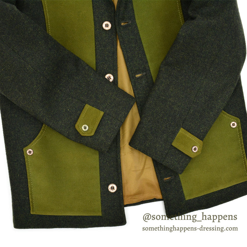1950's~ PENDLETON UNUSUAL FOREST GREEN WOOL JACKET ... Fits like 36