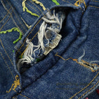1970's Lee EMBROIDERY DENIM JACKET ... Fits like 44