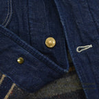 1950's UNKNOWN DENIM COVERALL BLANKET DARK... Fits like 36