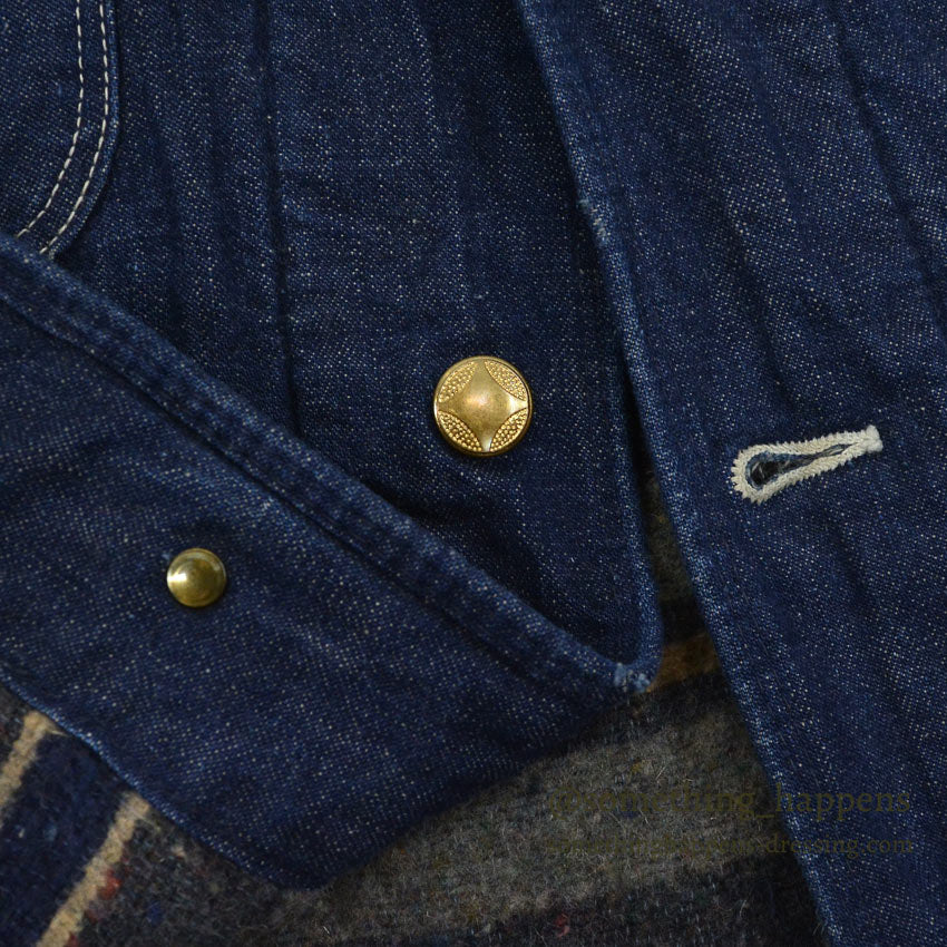 1950's UNKNOWN DENIM COVERALL BLANKET DARK... Fits like 36