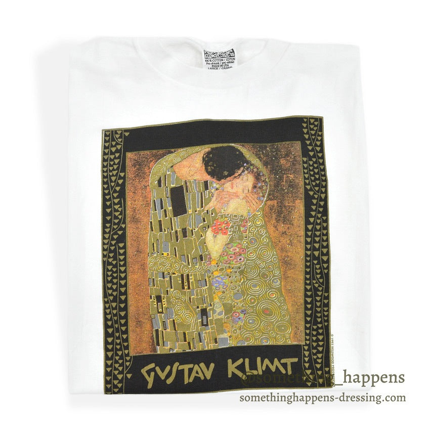 1990s DEADSTOCK WILDWOOD PRODUCTIONS Gustav Klimt The Kiss T-SHIRT ... L