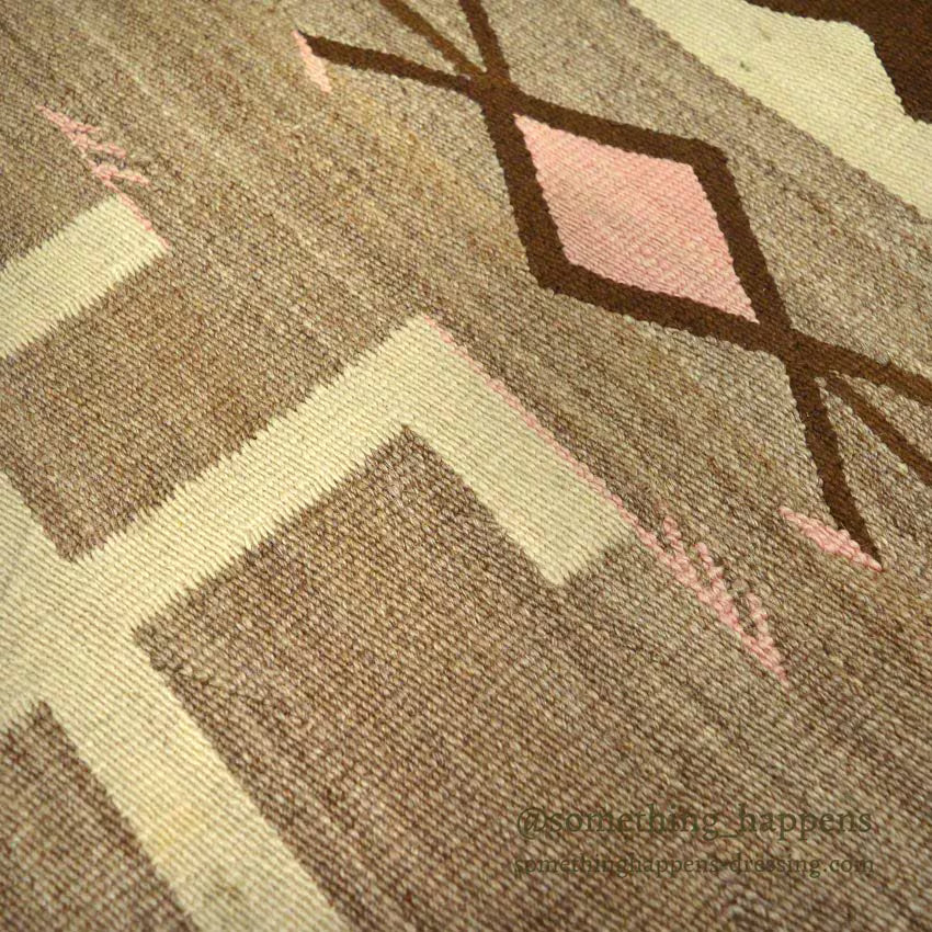 c.1920's J.B.MOORE SWASTIKA CRYSTAL STORM PATTERN NAVAJO RUG... 171cm×91cm