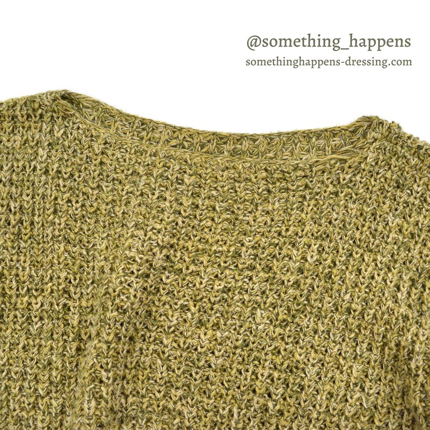 1990's〜 OLD GOLD COTTON KNIT BOAT NECK ...