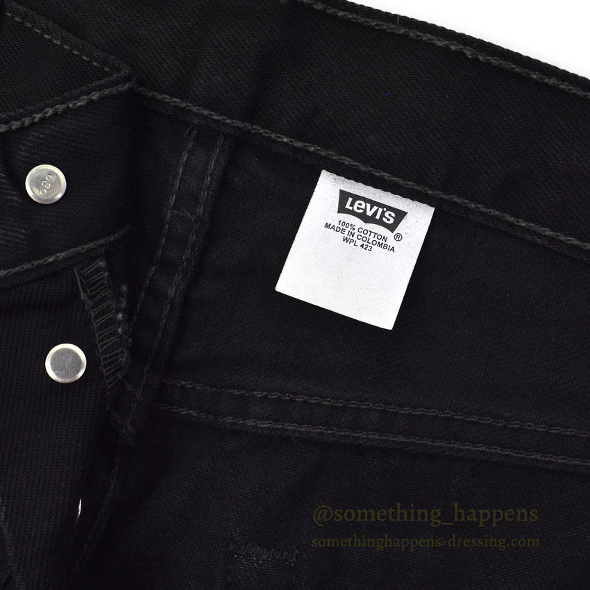 DEADSTOCK Levi's 501 BLACK DENIM PANTS Made in COLOMBIA... W33 L32