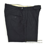 1960's~ EURO BLACK WOOL SLACKS...W32 L31