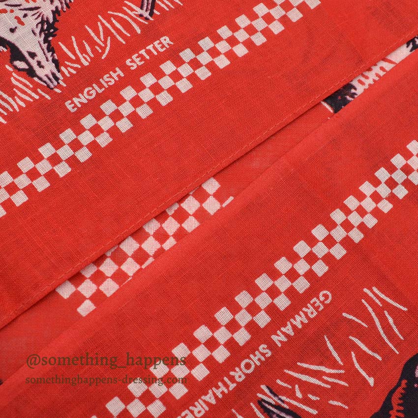 DEADSTOCK OLD HOUND DOG BANDANA CHECKERD FLAG...