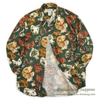 1980's BANANA REPUBLIC SAFARI & TRAVEL DOG PRINT SHIRT ... M