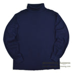1990's EDDIE BAUER COTTON TURTLE NECK L/S SHIRT NAVY ... L