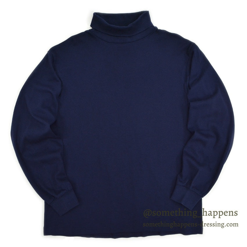 1990's EDDIE BAUER COTTON TURTLE NECK L/S SHIRT NAVY ... L