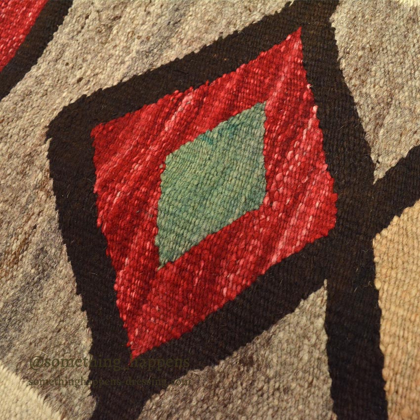 c.1940's NAVAJO RUG DIAMONDS & ZIGZAG PATTERN... 174cm/93cm