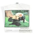 1990's MARATHON DUCKS UNLIMITED DOG PRINT T-SHIRT ... L