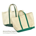 1980's LLBEAN BOAT AND TOTE GREEN... LARGE