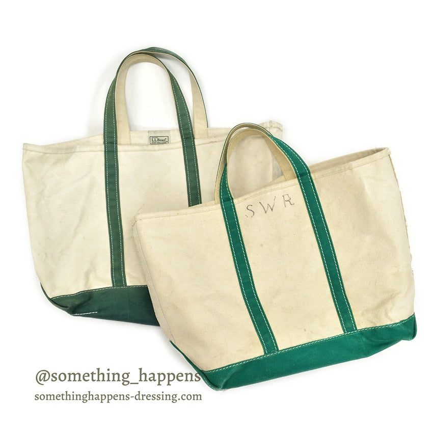 1980's LLBEAN BOAT AND TOTE GREEN... LARGE