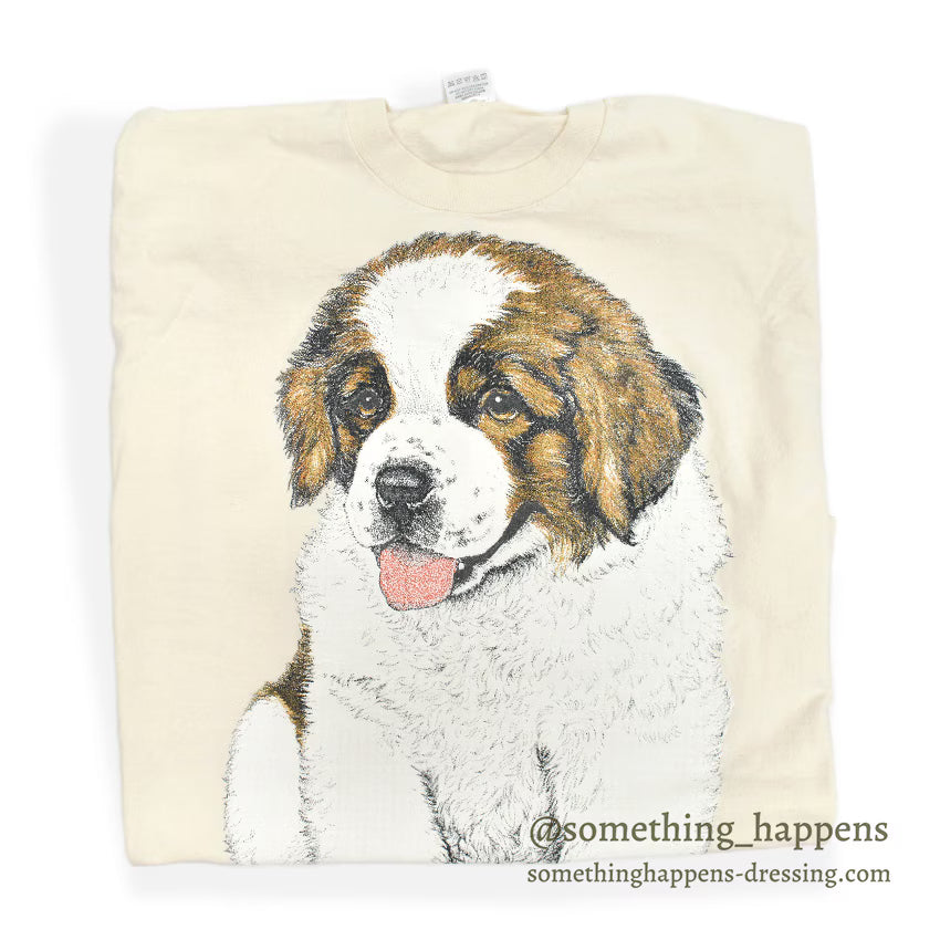 1990's FRUIT OF THE LOOM DOG JUMBO PRINT T-SHIRT ... XL