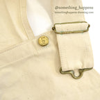 1970s Lee Off-White Overalls, No Wash, Mint... W39/L33