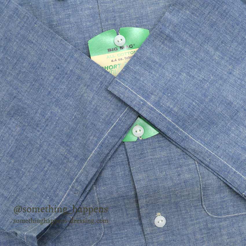 1960's DEADSTOCK BIGMAC PENNEYS CHAMBRAY S/S SHIRTS ... L